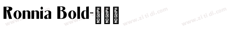 Ronnia Bold字体转换